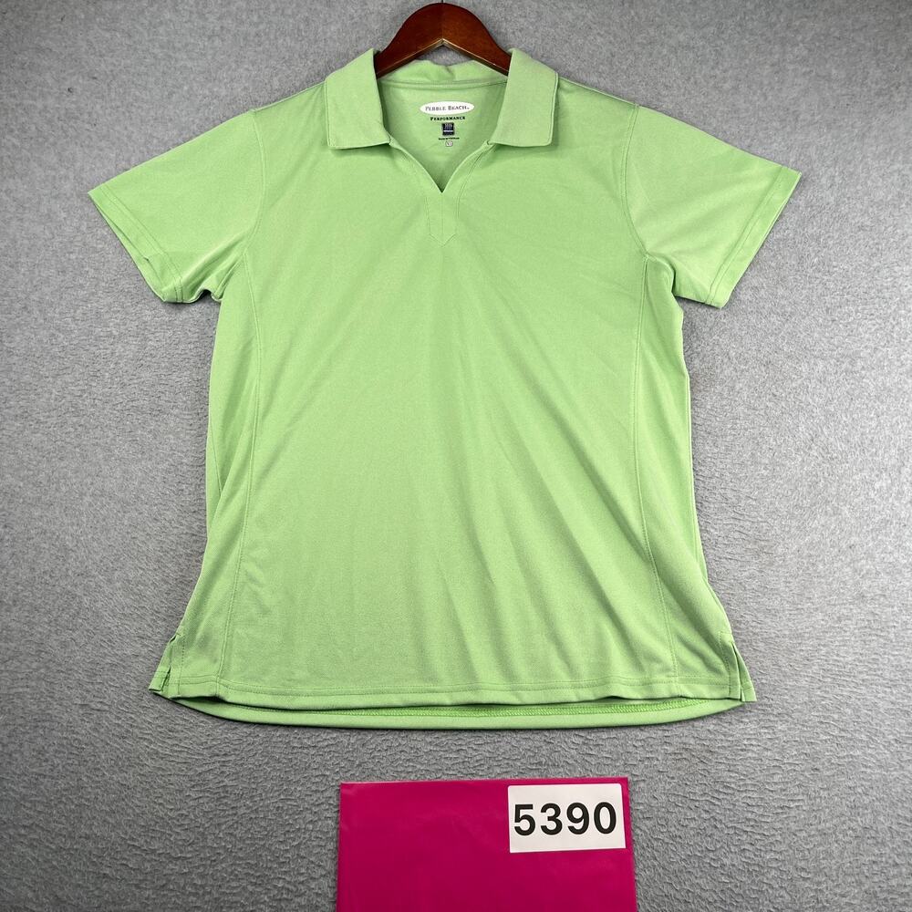 Pebble Beach Performace Womens XL Light Green Golf Casual Polo